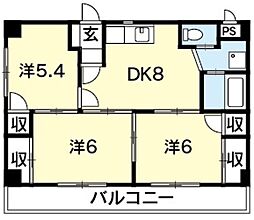 間取図画像 3DK