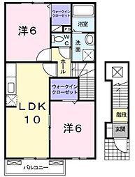 レモングラスB 2LDKの間取図画像