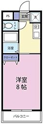 エクシード山城 1Kの間取図画像