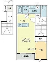 マビックエアー ワンルームの間取図画像