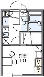 レオパレスオルペミ 1階1Kの間取り
