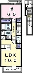 エアリーレジデンス 1LDKの間取図画像