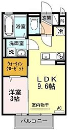 カーサフェリオ南佐古 1LDKの間取図画像