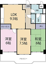間取図画像 3LDK