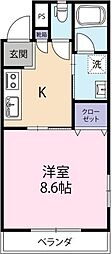 チェスターコート南佐古 1DKの間取図画像