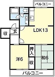 間取図画像 2LDK