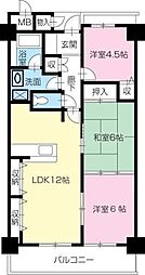 VistaGrandeTokushima 3LDKの間取図画像