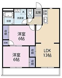 SUMiTAS-Village藍住 2LDKの間取図画像