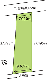 長岡市松葉１丁目宅地の土地画像