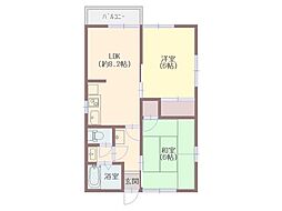 Nano’ｓ　ForestIII 1階2LDKの間取り