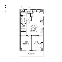 ドルミ恵比寿 2LDKの間取図画像