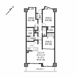 ソフィア学芸大学 3LDKの間取図画像