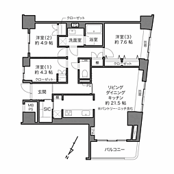 フォルム小石川 3LDKの間取図画像