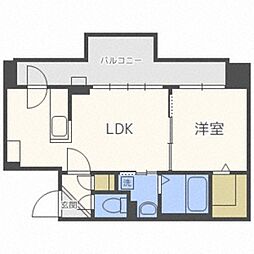 ＭＯＤＥＮＡ表参道 8階1LDKの間取り
