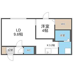 北斗エンブレム札幌 5階1LDKの間取り