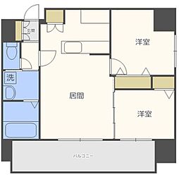 エクレール 10階2LDKの間取り