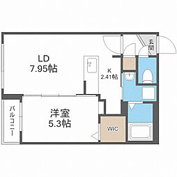 フェーラシュヴァル510 5階1LDKの間取り