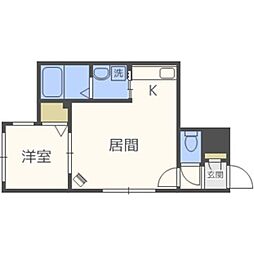 ルミエール 1LDKの間取図画像
