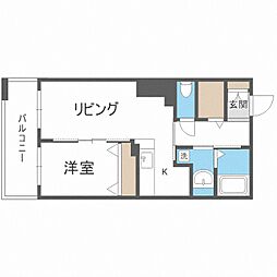KDXレジデンス大通公園 1LDKの間取図画像