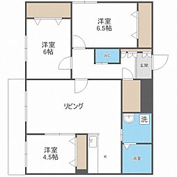 メゾンMT北野 3LDKの間取図画像
