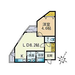 エフォール望 1LDKの間取図画像