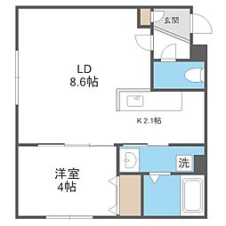 FUTABASQUAREN21 1LDKの間取図画像