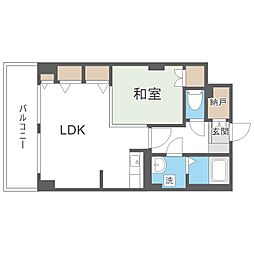 レジデンスカープ札幌 1LDKの間取図画像