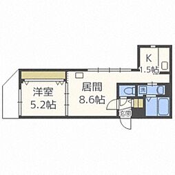 アンコール・札幌 1LDKの間取図画像