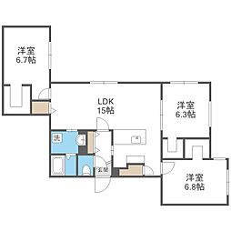 レブニーズ　ザ・レジデンス　宮の森 3階