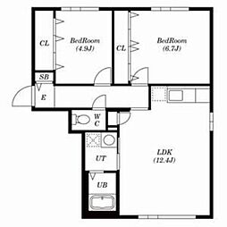 STARESTATE2 2LDKの間取図画像