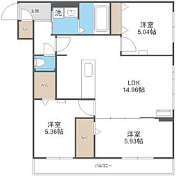 GEレジデンスFUKUZUMI 3LDKの間取図画像