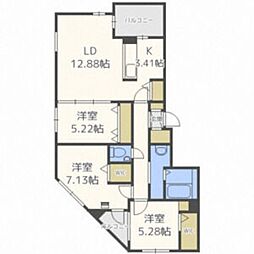 エム-セレクションステラ 3LDKの間取図画像