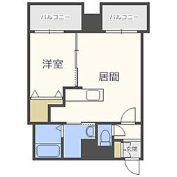 e′clair 1LDKの間取図画像