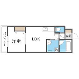 Monaco 1LDKの間取図画像