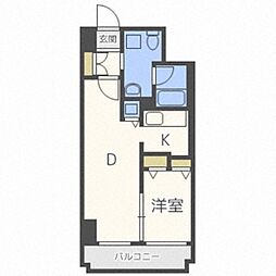 レシディア大通り西 1LDKの間取図画像