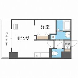 HF東札幌レジデンス 1LDKの間取図画像