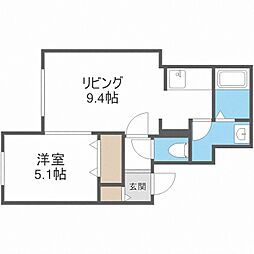 メゾンB&M 1LDKの間取図画像