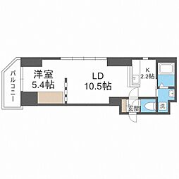 札幌中央レジデンス 1LDKの間取図画像