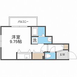 ボアソルテ ワンルームの間取図画像