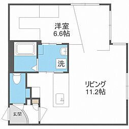 レブニーズザ・レジデンスN21 1LDKの間取図画像