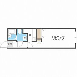 ル・ノール平岸 1Kの間取図画像