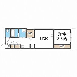 W912 1LDKの間取図画像