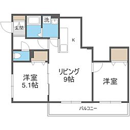 ファミリーコート福住14 2LDKの間取図画像
