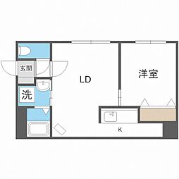 アズール7 1LDKの間取図画像
