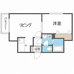 カルペディエムミヤガオカ 1LDKの間取図画像