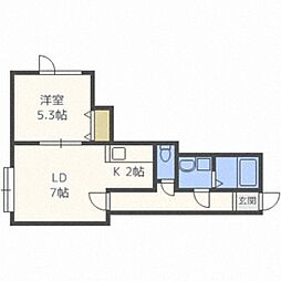 エムアイ・ドリーム 1LDKの間取図画像
