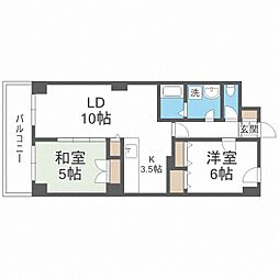 ヴァンヴェール医大前 2LDKの間取図画像
