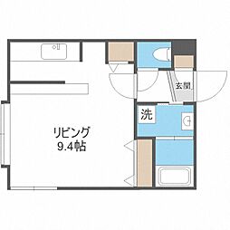 W33 ワンルームの間取図画像