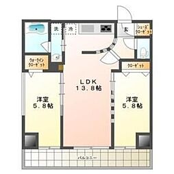 スペチアーレ伏見ウェスト 2LDKの間取図画像
