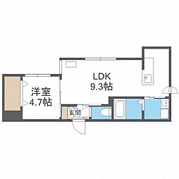 Balboni表参道 1LDKの間取図画像
